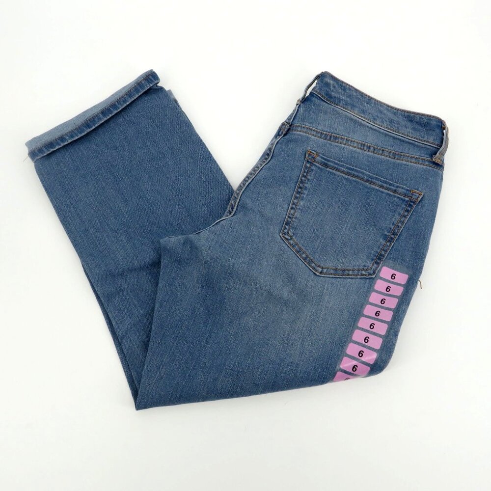 Nine West Womens Blue Denim Jeans Size 6 Straight Fit Casual Style NWT $59.50